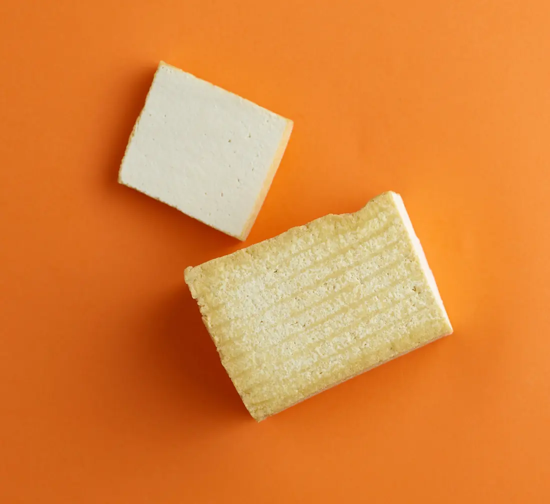 A block of white tofu