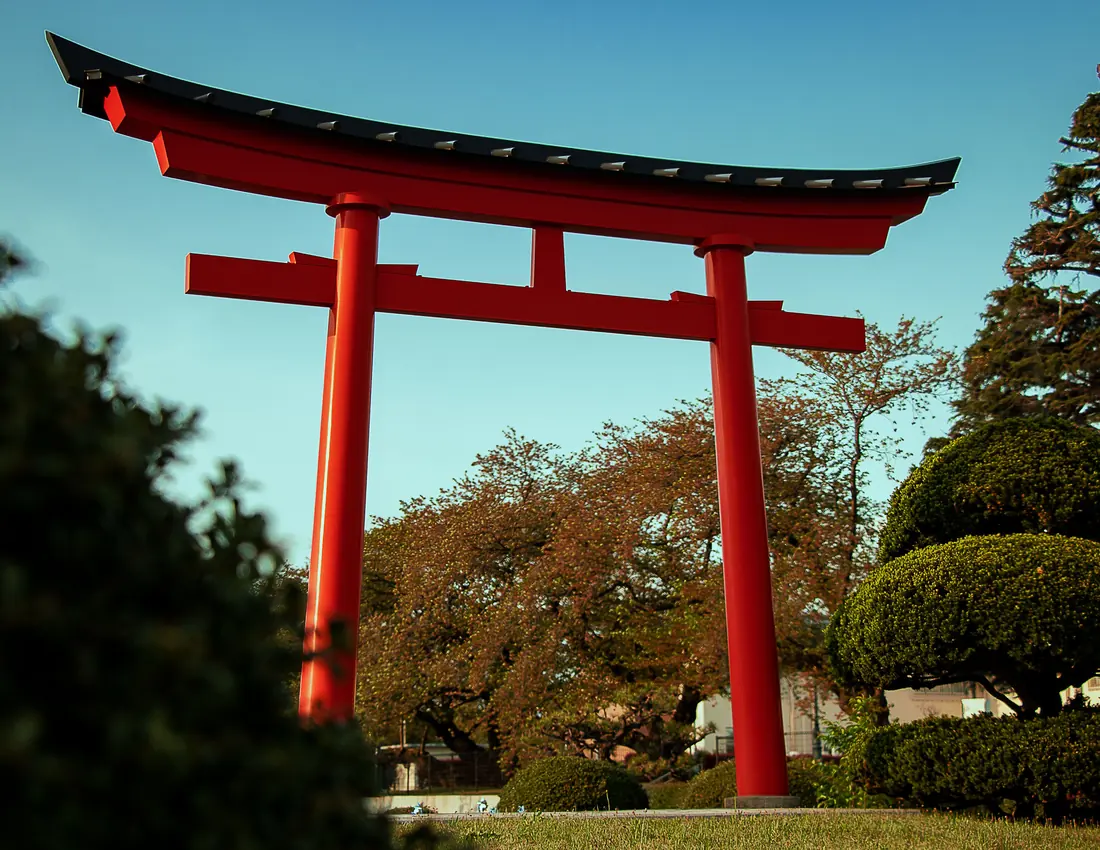 A red shrine gate