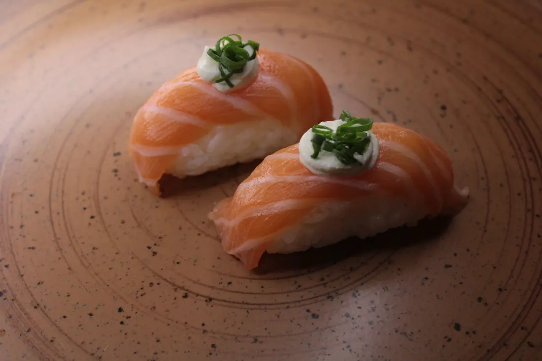 Two pieces on a single small plate
