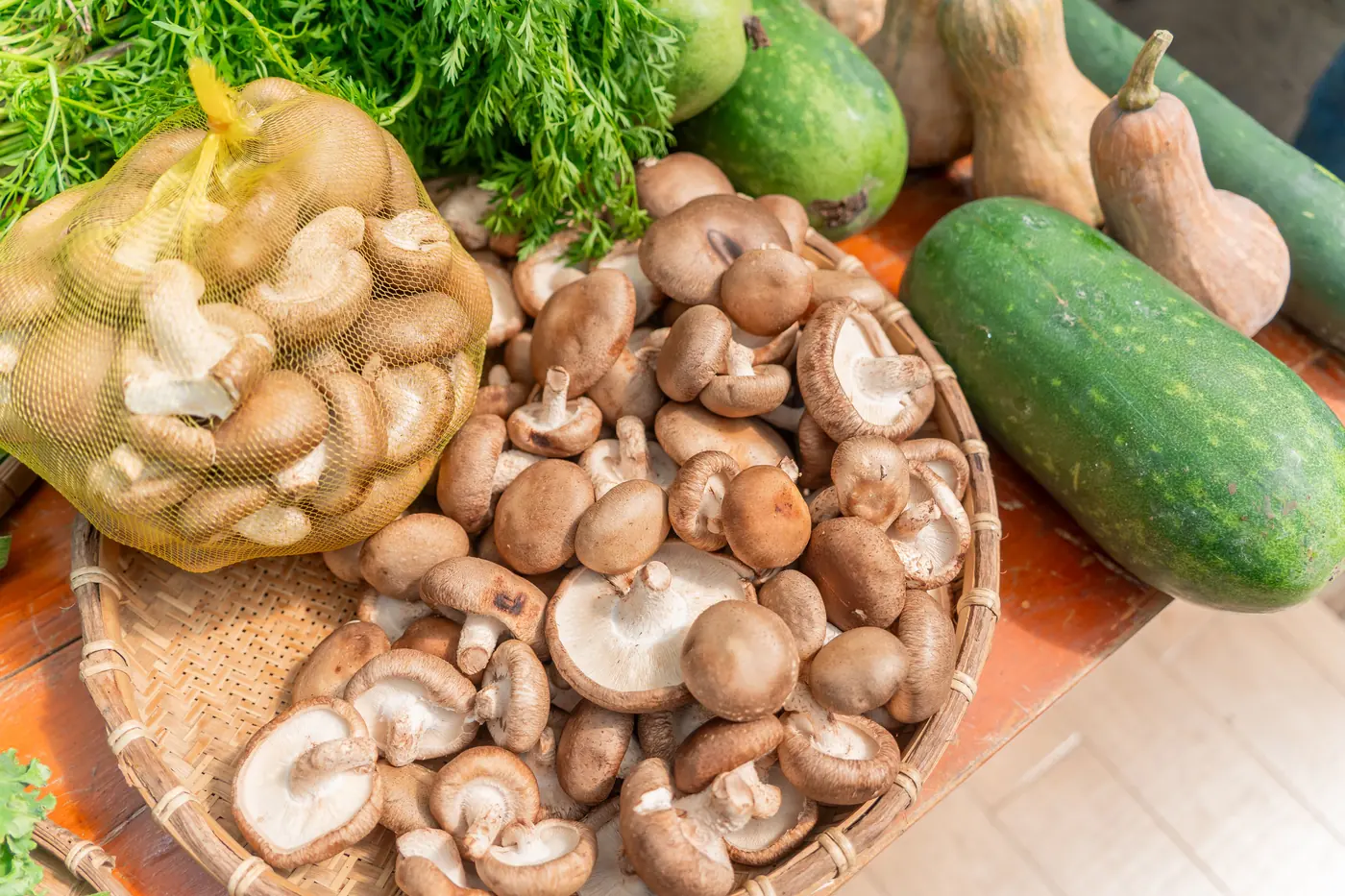 Shiitake and the Mushrooms on an Asian Menu