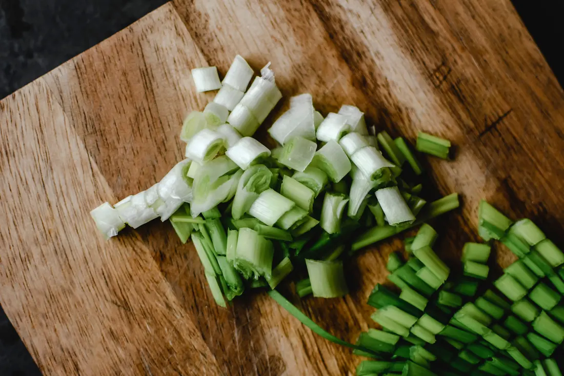 Finely chopped spring onions
