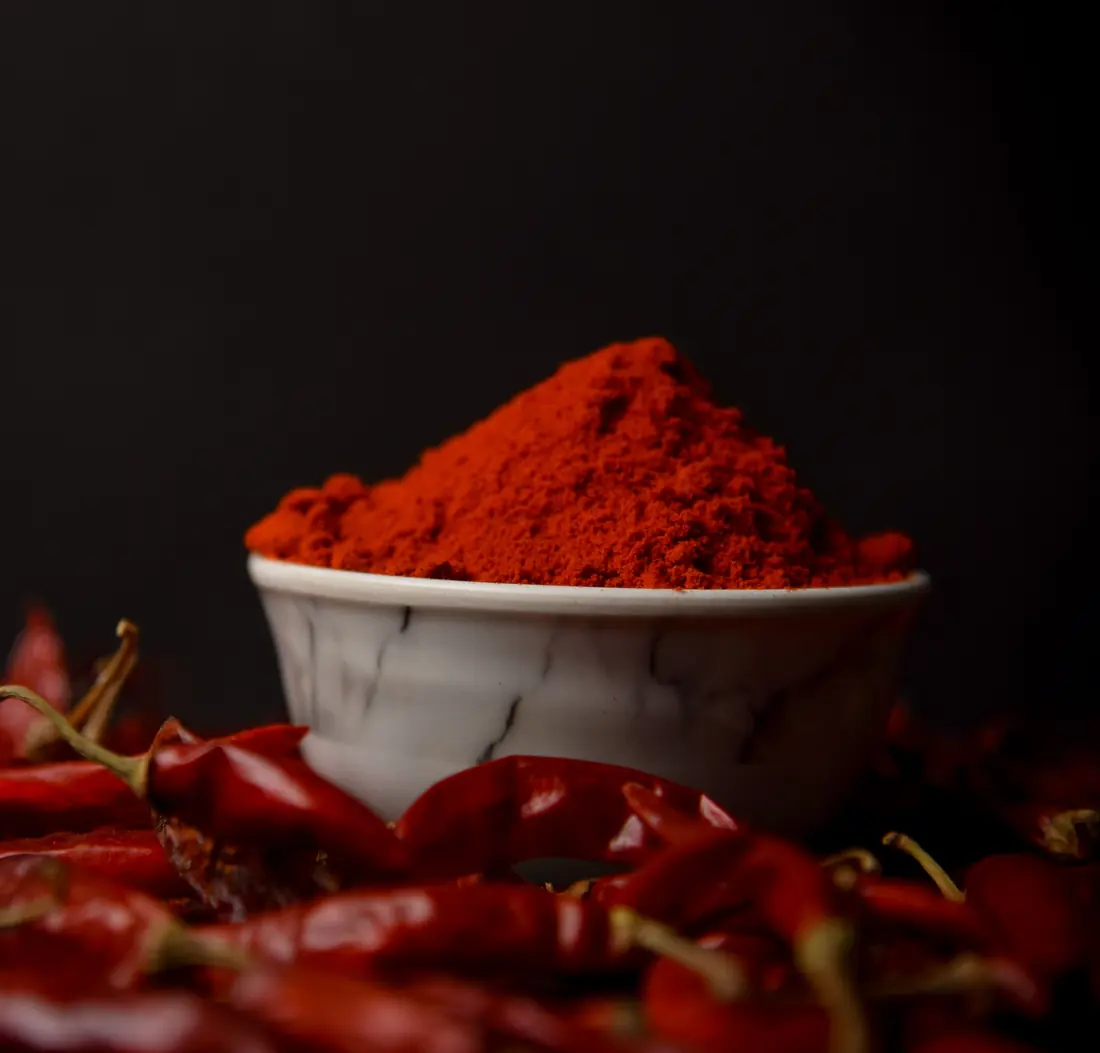 A bowl of red ground spice