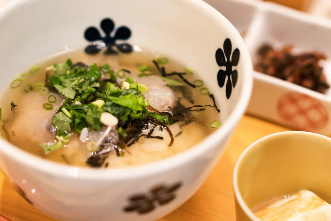 A bowl of miso soup
