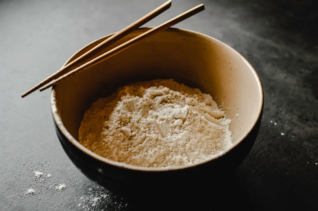A bowl of fine white starch